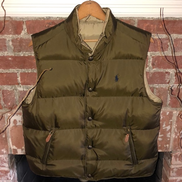 polo puffer vest mens